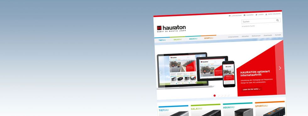 HAURATON-Website mit Responsive Design